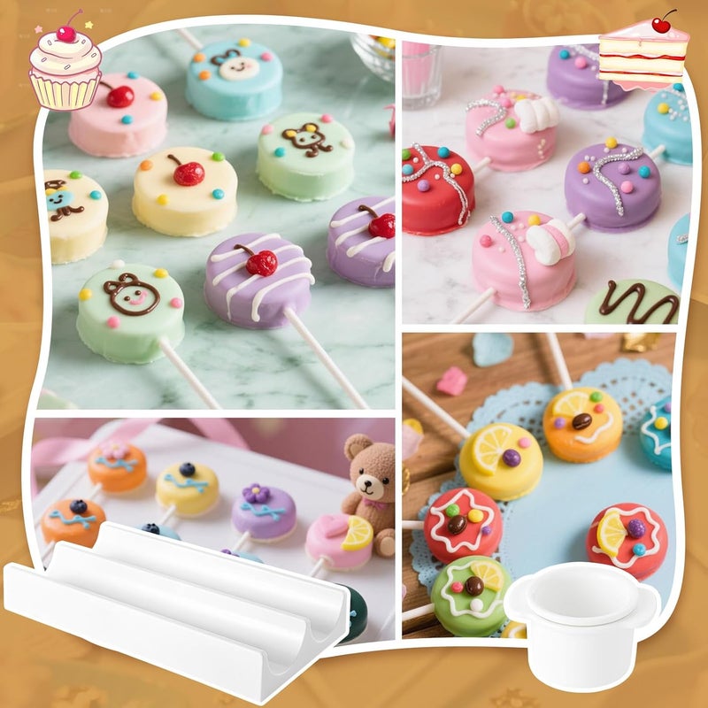 MITCHENIFY Round Cake Pop Mold with 9-Inch Tray, Plastic Cake Pop Cutter and Pusher, Baking Molds for Home Baking, Birthday Parties, Wedding Desserts - Image 3